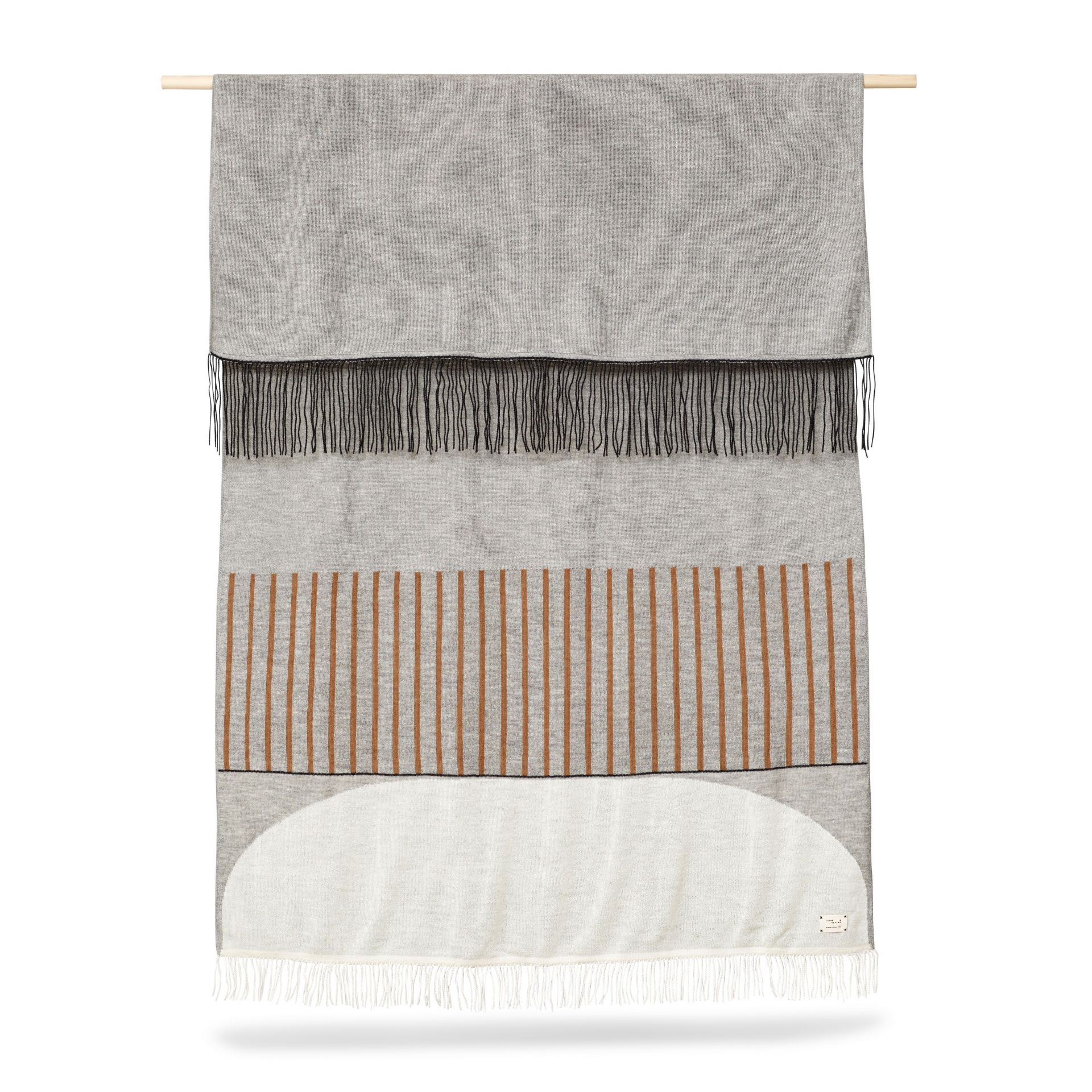 Aymara Plaid 190x130 Pattern Grey Form & Refine SINGLE PIECES